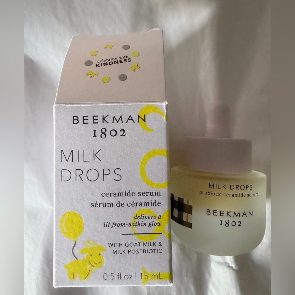 Beekman 1802 Milk Drops Ceramide Serum - White and Yellow Packaging